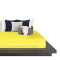 thumbnail image 4 of 4 Piece Zipper Sheet Set Includes (1 Zipper Fitted Sheet, 1 Flat Sheet And 2 Zipper PillowCase) with 10 Inch Deep Pocket 800 TC 100% Egyptian Cotton Solid Yellow Color Cal King Size, 4 of 7