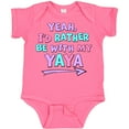 thumbnail image 3 of Inktastic Yeah I'd Rather Be with My Yaya in Pink Blue and Purple Boys or Girls Baby Bodysuit, 3 of 5