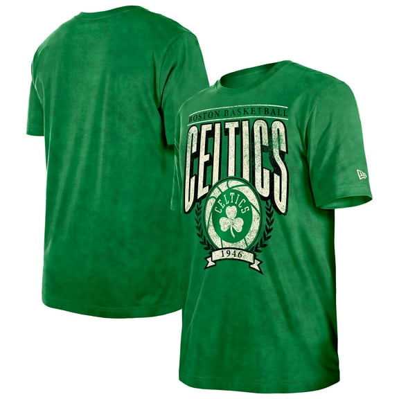 Men's New Era Kelly Green Boston Celtics Throwback Vintage Boxy Mineral Wash T-Shirt