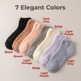 thumbnail image 4 of TRANSLINK 7 Packs Womens Ankle Fuzzy Crew Socks Non Slip Warm Cozy Winter Slipper Socks Gift Size 5-9, 4 of 6
