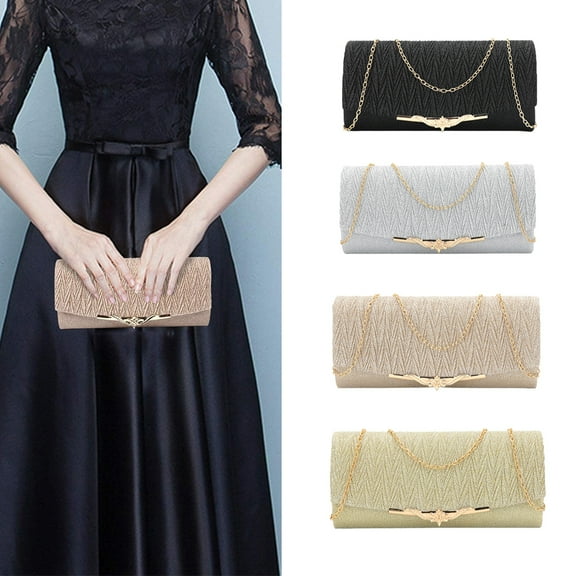 Women Clutch Bag Elegant Sequins Evening Clutch Purse Chain Shoulder Bags Sparkly Evening Bridal Prom Party Handbag Purse/Silver