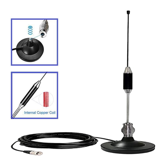 KOQICALL Magnetic Mount CB Radio Antenna 27MHZ Replacement for Car, Indoor, Outdoor, Mobile Use