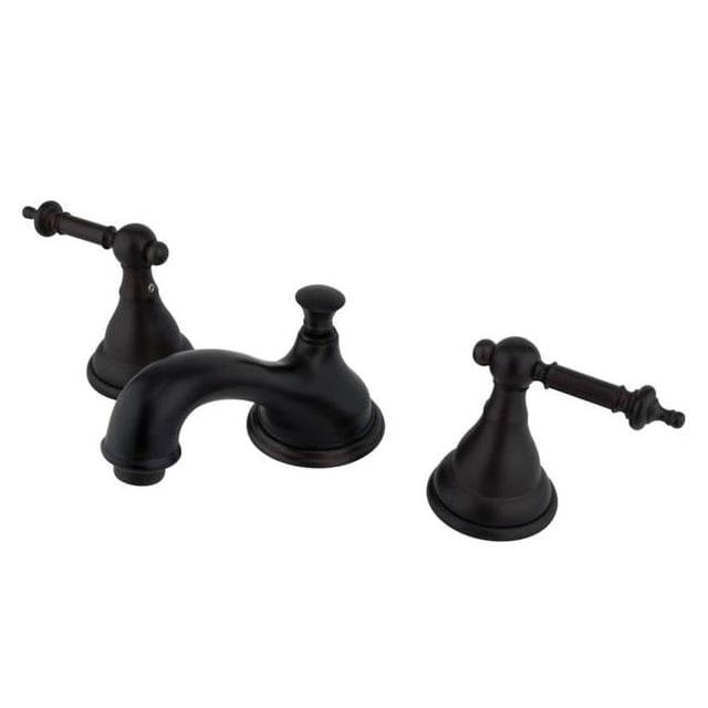 Kingston Brass KS5565TL Robinet de Lavabo à Grand Diffusion avec Poignée, Bronze Huilé