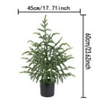 thumbnail image 2 of Artificial Norfolk Pine Christmas Tree Potted Ornament For Living Room Decor Maintenance Free Versatile Fake Tree With Realistic Flexible Branches And Durable Weatherproof Finish, 2 of 7
