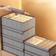 thumbnail image 1 of Caja de Almacenamiento de Tela de Lino | Organizador de Sujetadores, Bragas y Calcetines | Contenedor de Armario con Estructura de Acero | Organizador de Cajones para Dormitorio | Solución de Almacen, 1 of 7