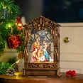 thumbnail image 4 of Farol navideño con forma de globo de nieve iluminado con forma de pesebre, 4 of 6
