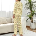 thumbnail image 3 of Top-kevin Womens Pajamas Set Hearts Leopard Lips Pattern Soft Long Sleeve Sleepwear Button Down Sets, 3 of 12