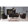 thumbnail image 3 of Ottomanson Superstar Convertible Arm Chair, Brown Leatherette Fabric, 3 of 6