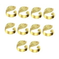 thumbnail image 4 of Anillos de servilletas de 10x hojas de servilleta hebillas elegantes decoración decorativa decoración de la mesa para fiestas reuniones familiares de Oro, 4 of 8