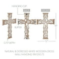 thumbnail image 4 of VHC Brands Natural & Distressed White Wooden Cross Wall Hanging 12x18, Home Decor for Any Room, Made of Wood, Decorative Religious Art, 4 of 4