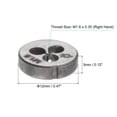 thumbnail image 2 of Uxcell 2 Pieces Round Threading Dies M1.6 x 0.35 Thread Metric Alloy Tool Steel Screw Cutting Die, 2 of 6