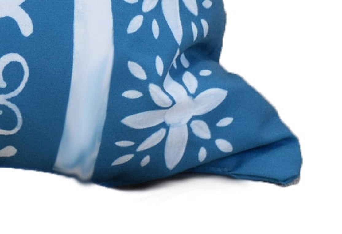Simply Daisy, 20" x 20" Cuban Tile 2, Geometric Print Outdoor Pillow, Teal
