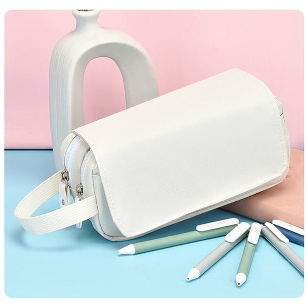 Estuche Para Bolígrafos, Organizador De Papelería Con Gran Capacidad Para 90 Bolígrafos, Bolsa De Tela Con Cremallera Para Útiles Escolares, Duradero Y Portátil Para Estudiantes Y Oficina.