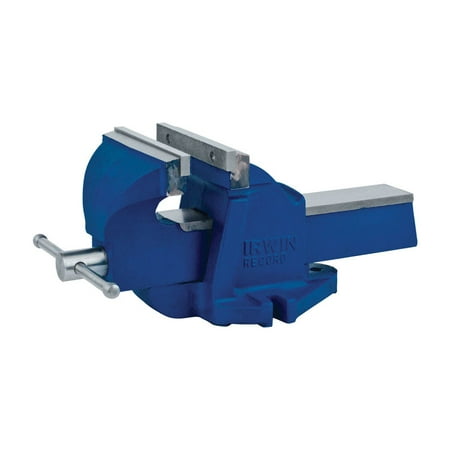 Workshop Bench Vise - Irwin 4 in. Steel Workshop Bench Vise Blue Swivel Base