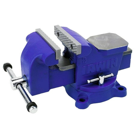 

Irwin 4 in. Steel Workshop Bench Vise Blue Swivel Base