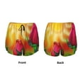 thumbnail image 3 of Yiaed Rose Psychedelic Print Women's Running Shorts with Liner 3 Zipper Pockets Elastic Workout Athletic Gym Yoga Shorts-Small, 3 of 7