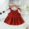 thumbnail image 6 of Siilsaa Babygirl Outfits Girl Summer Outfit Letter Short Sleeve T-Shirt Tops and Flared Pants Clothes Red,4, 6 of 6
