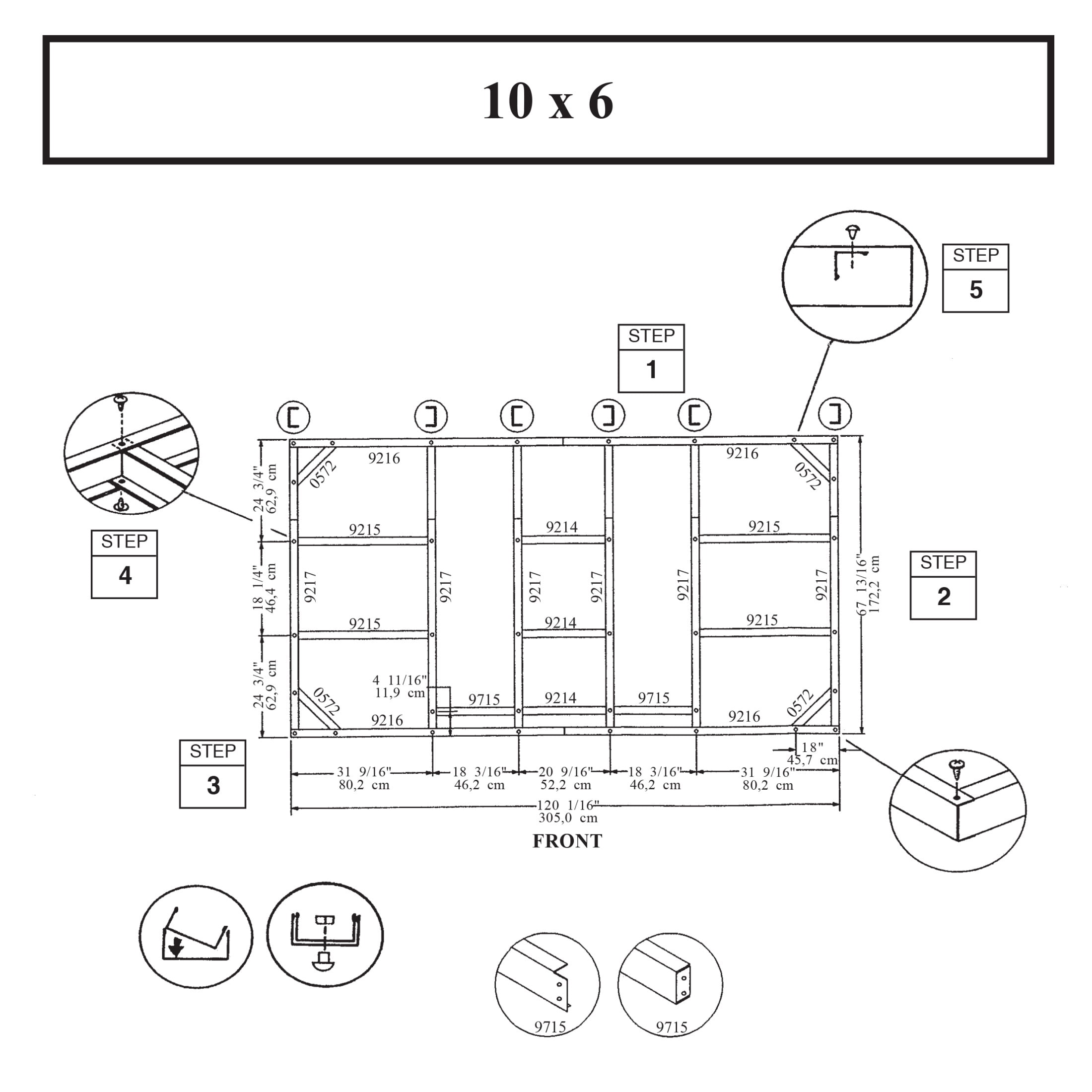 Arrow Grey Shed Base Kit