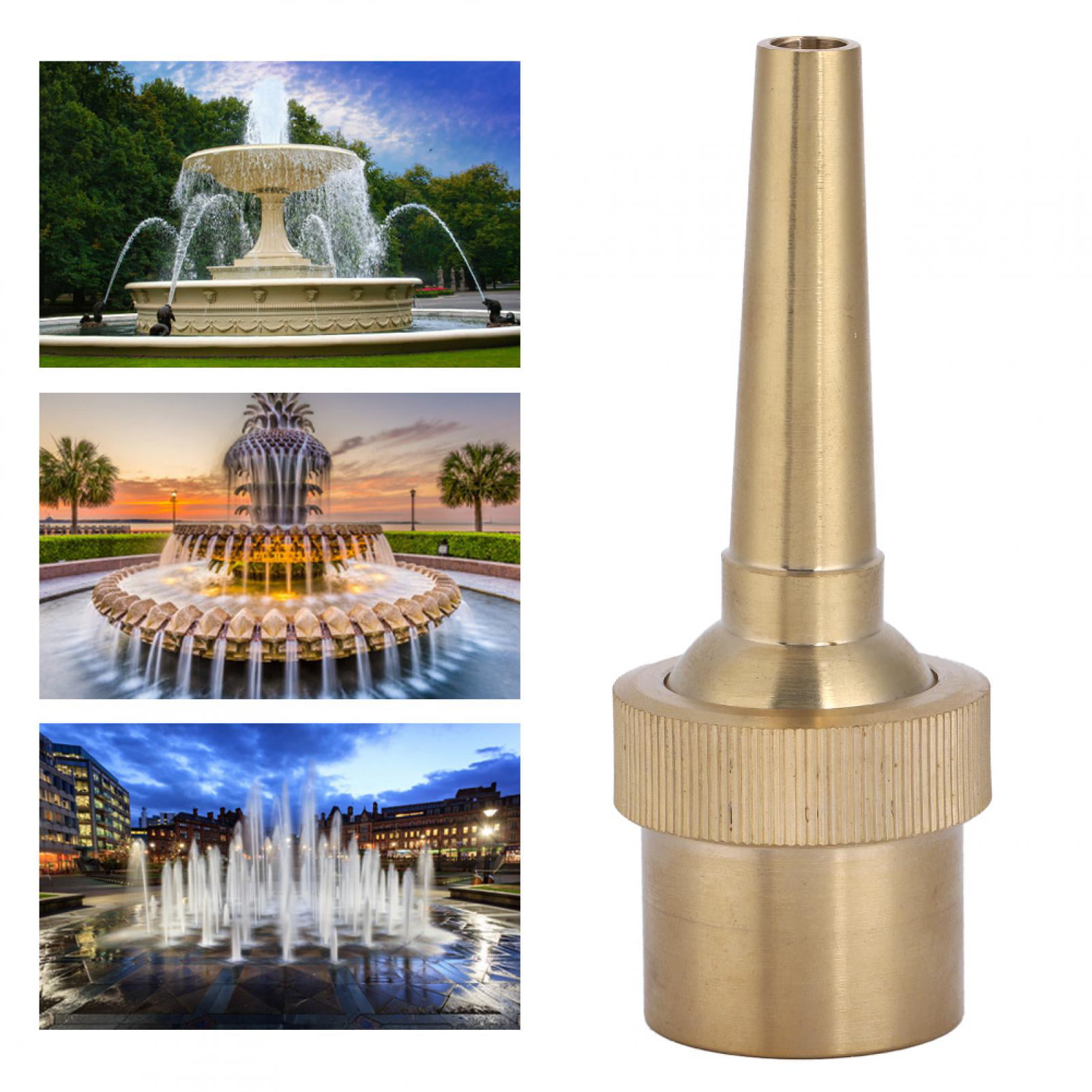 Fountain Nozzle Heads 1/4 Brass Column Multi Direction Jet Pond Fountain Water Spray Sprinkler Head Garden Outdoor Decorations Accessories 