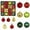Multicolor, variant on 44 Pack Red Green and Gold Christmas Tree Ornaments Set 2.36in Shatterproof Decorative Balls with Glitter Snowflakes Reindeer Stars and Assorted Patterns for Holiday Party Home Xmas Decor