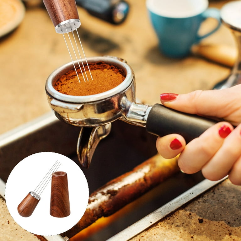 Coffee Espresso Needle Tool Stirrer Whisk Matcha Tamper Stirring Presser  Tea Distribution Leveler Wooden Stirrers