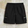 thumbnail image 5 of Yievot Cargo Shorts for Women Drawstring Elastic Waist Summer Outdoor Hiking Shorts with Zipper Pockets, 5 of 5