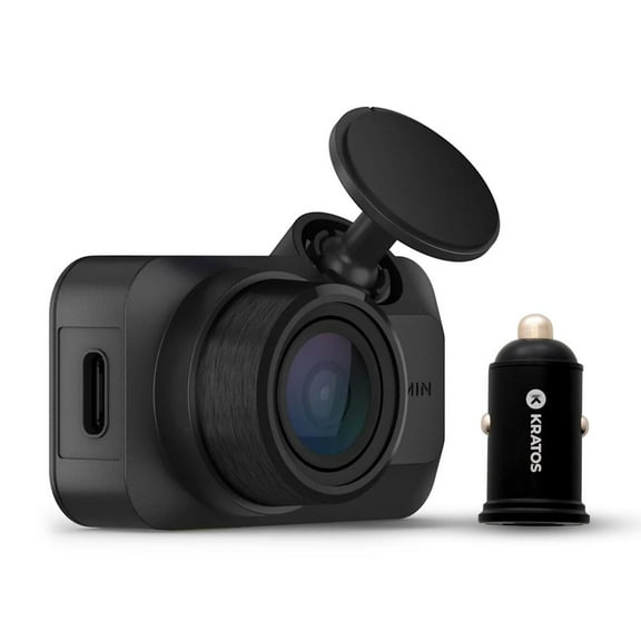 Garmin Dash Cam Mini 3 Ultra-Compact 1080p Camera with 140-Degree Field of View (Black) Bundle with Dash Camera Accessory (2 Items)