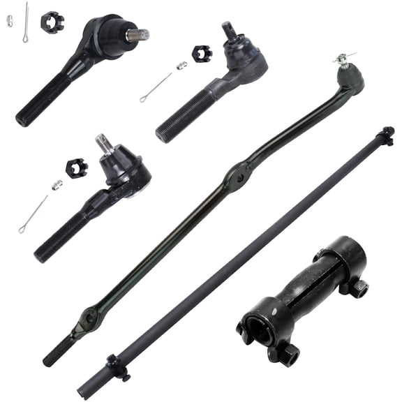 Detroit Axle - Front Outer Tie Rod Drag Link Tie Rods and Adjusting Sleeves for 1997-2006 Jeep Wrangler 1998 1999 2000 2001 2002 2003 2004 2006 Replacement