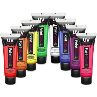 UV Face & Body Glow Paint Stick Pro - Set of 8 Glow in the Dark