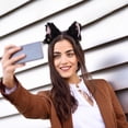 thumbnail image 2 of EeaseMX 2 piezas de accesorios para disfraz de gato, diadema con orejas de gato y cola de gato para mujeres, niñas y niños., 2 of 7