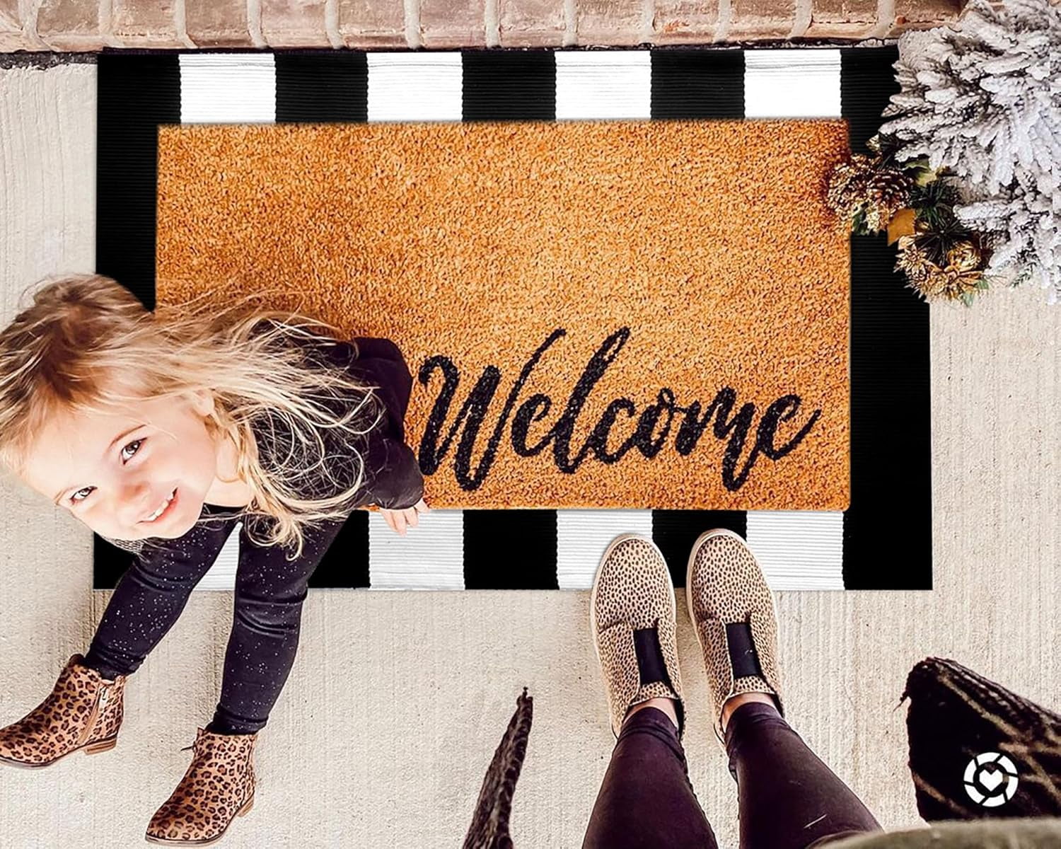 Area Rug  Striped Front Door Rug Cotton Washable Indoor Outdoor Rug Doormats Outdoor Small Striped Rugs for Kitchen Entryway Patio Front Porch Decor