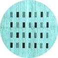 thumbnail image 1 of Ahgly Company Indoor Round Solid Light Blue Modern Area Rugs, 5' Round, 1 of 4