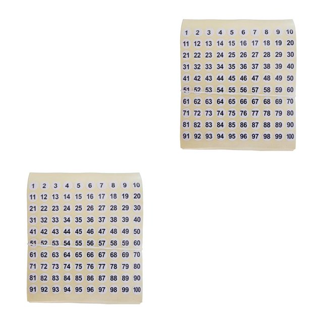 Bearachild 100 piezas pegatinas de números consecutivos etiqueta autoadhesiva a largo plazo pegar muebles hogar Oficina calcomanías zapatos