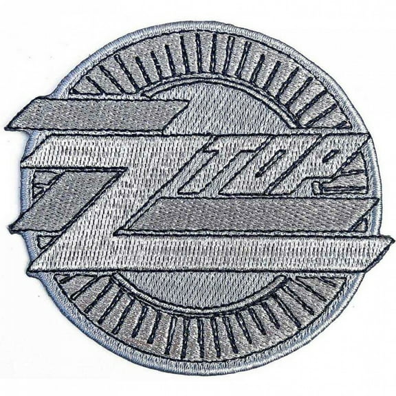 Men's ZZ Top Metallic Logo Embroidered Patch Grey