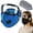 Dark Blue, variant on Reusable Carbon Filter Dust Mask with Adjustable Goggles, Anti-UV-5-Layer Filte with 10 Filters, Built for Woodworking