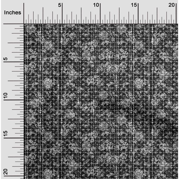 oneOone Cotton Jersey Black Fabric Check & Texture Geometric Dress Material Fabric Print Fabric By The Yard 58 Inch Wide