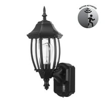 Globe Electric Ashford Matte Black Motion-Sensing LED Wall Lantern