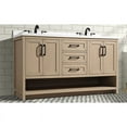 thumbnail image 4 of Ari Kitchen & Bath Venice 60" Solid Wood Bathroom Vanity in Oak Gray, 4 of 13