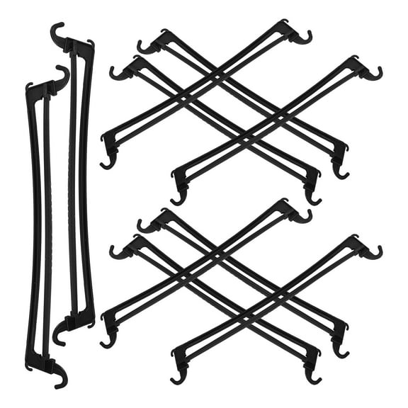 Raindrops 10Pcs Rectangular Hanger Cross Bar Space Saving Plastic for Wardrobe Part Home Use