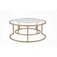 thumbnail image 4 of Shanish Nesting Table Set: Engineered Stone Top & Gold Metal Frame for Sophistication, 4 of 8