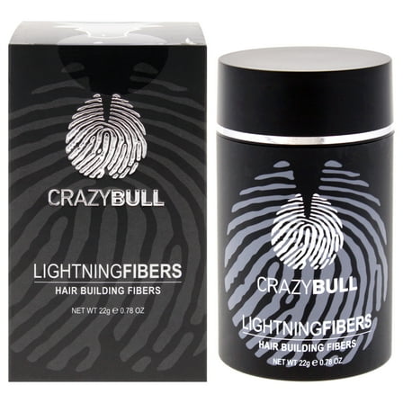 Lightning Hair Building Fibers - 4 Medium Brown by Crazy Bull Hair for Men - 0.78 oz Fiber
