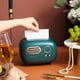 thumbnail image 2 of Caja de pañuelos con radio, servilletero, dispensador de papel, caja de almacenamiento de servilletas para bar y bodega. Verde, 2 of 9