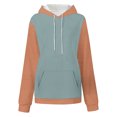thumbnail image 4 of miqiqism Women's Color Block Oversized Hooded Sweatshirts Juniors Casual Long Sleeve Hoodies Drop Shoulder Fleece Pullover Sweatshirt with Pocket,Light Blue,XX-Large, 4 of 6