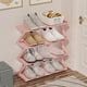 thumbnail image 3 of Z-Shape Shoe Rack with 4 Layer Multifunctional Shoes Storage Shelf for Home Bedroom, 3 of 5