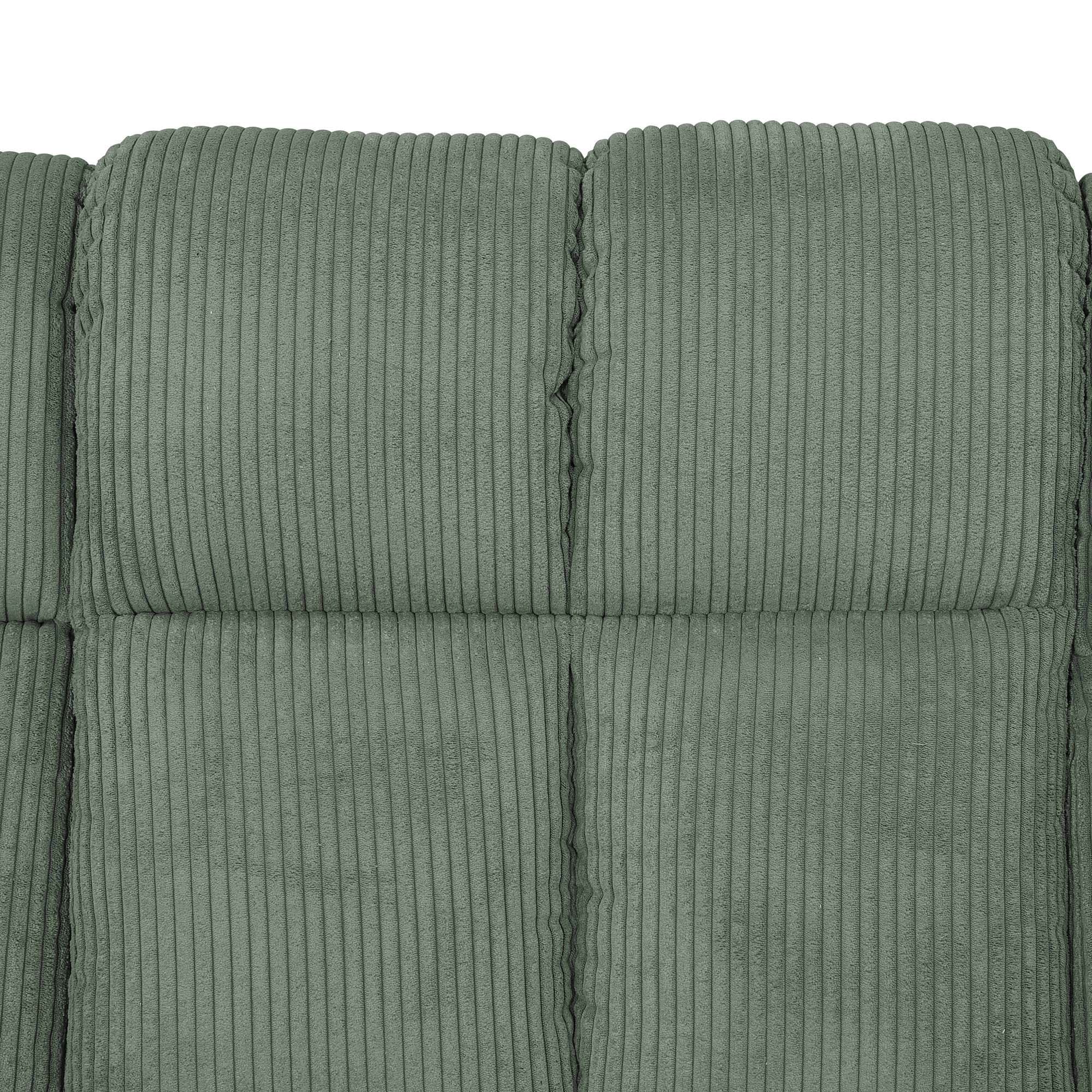 MAYEERTY Recliner Chair, Corduroy Fabric Reclining Chair with Adjustable Backrest for Living Room, Green