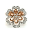 thumbnail image 2 of Luca Carati Diamond Flower Cocktail Ring 18K Rose Gold 0.68Cttw C080 Size 7, 2 of 7