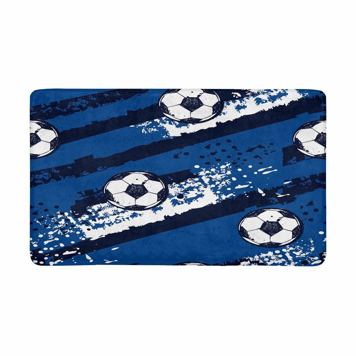 POP Abstract Football Pattern Front Door Mat 30x18 Inches