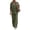 Dark Green, variant on Womens Two Piece Set Long Sleeve Shirt Wide Leg Pants Casual Solid Color Spring Fall Outfit Purple XXL