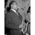 thumbnail image 2 of Gottlieb, William 12x14 Black Ornate Wood Framed with Double Matting Museum Art Print Titled - Charlie Parker in the Three Deuces of New York 1947, 2 of 4