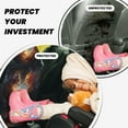 thumbnail image 4 of Xecao Red And Gray Flame Fox Pattern Car Seat Back Protector 2 Pack Large Capacity Pocket, Kick Mats Back Seat Protector, 4 of 8